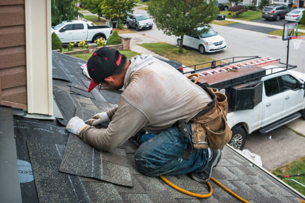 Professional Gutter Repair And Installation technician working in Falkner, MS